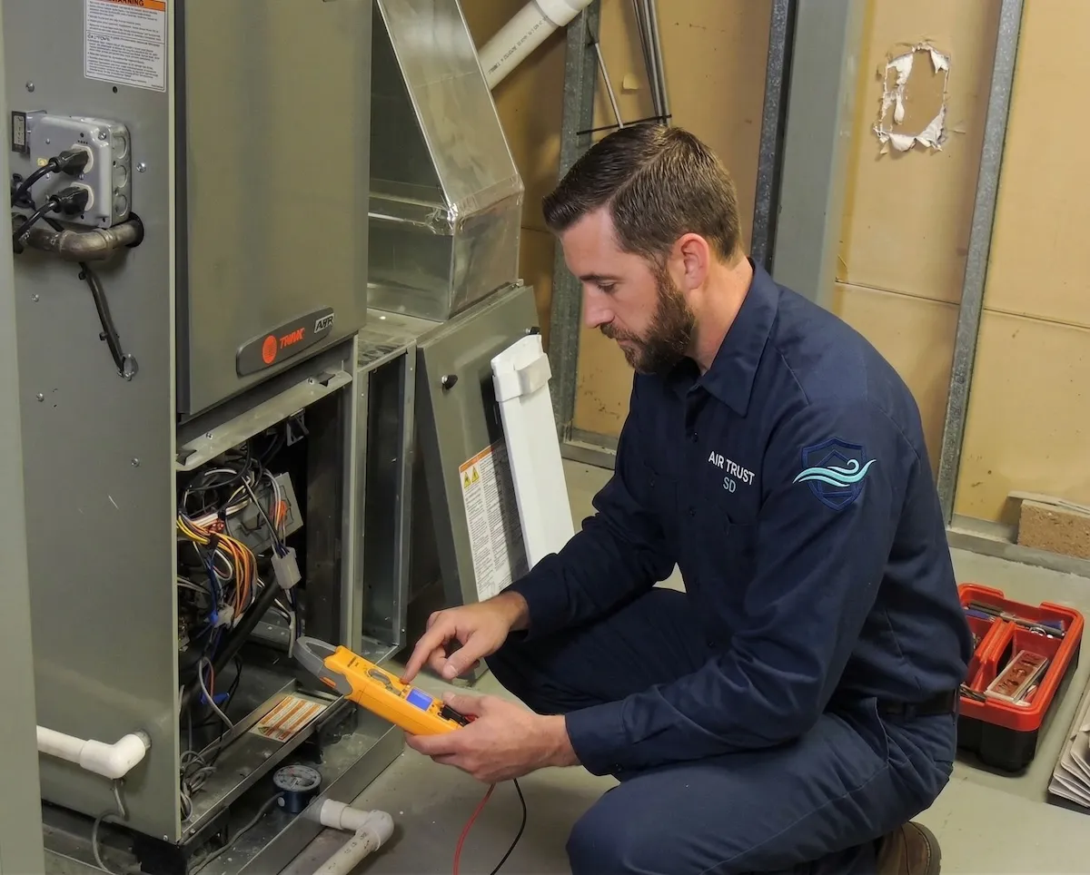 Air duct and furnace cleaning service in San Diego County